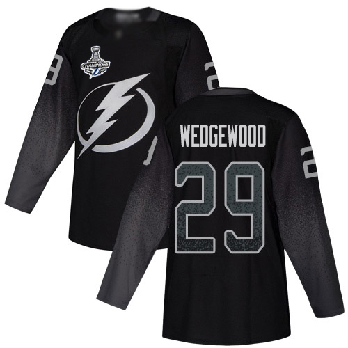 Adidas Tampa Bay Lightning Men #29 Scott Wedgewood Black Alternate Authentic 2020 Stanley Cup Champions Stitched NHL Jersey